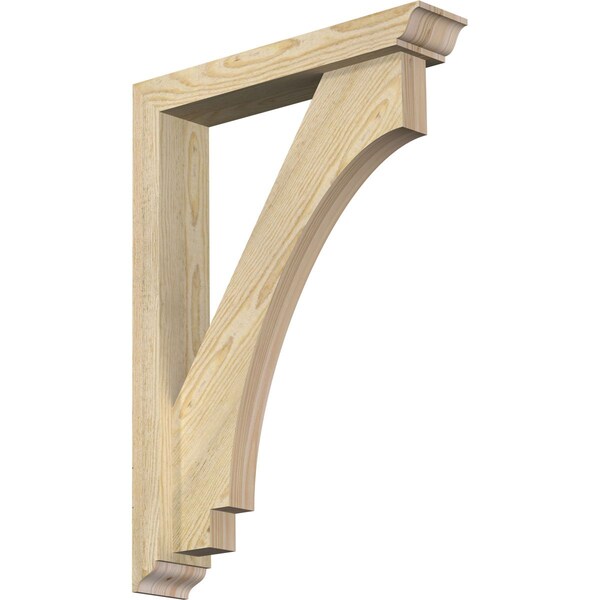 Ekena Millwork Imperial Traditional Rough Sawn Bracket w/ Offset Brace, Douglas Fir, 4"W x 20"D x 28"H BKT0402X20X28IMP01RDF - main